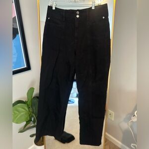 Black High-Waisted Denim Trouser